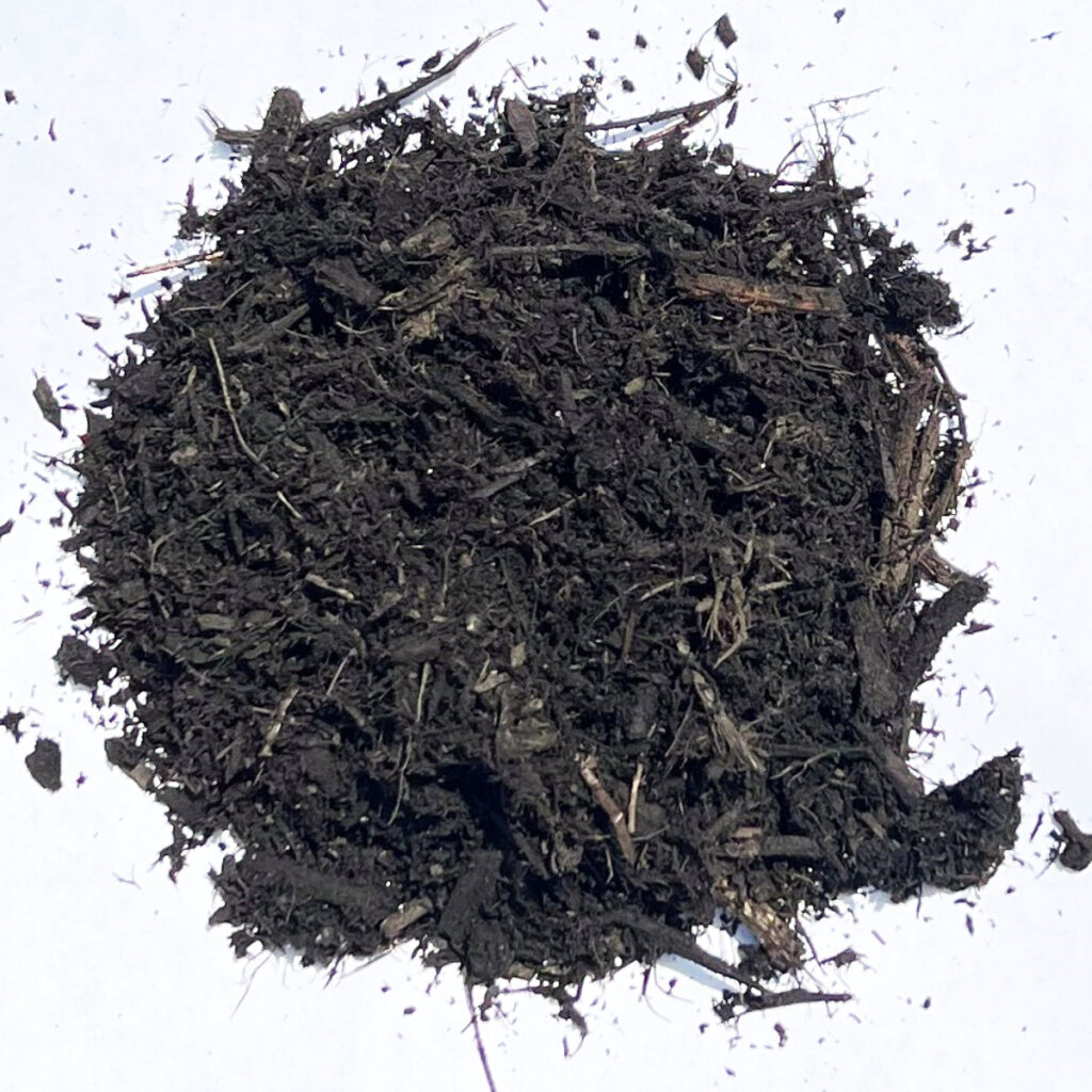 Black Dyed triple shredded hardwood mulch Beaver Mulch, Inc.
